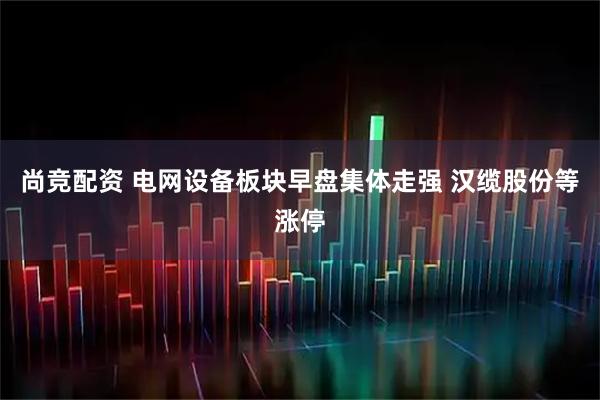 尚竞配资 电网设备板块早盘集体走强 汉缆股份等涨停
